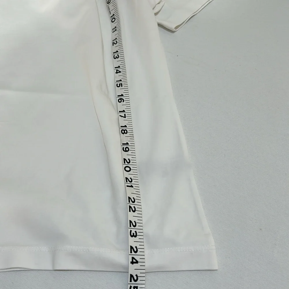 THE DROP WOMEN ASTRIC TWIST FRONT SHIRT WHITE NEW Sz LARGE - Picture 6 of 11